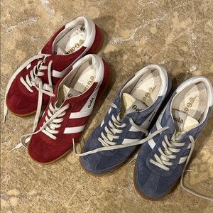Gola Red and Blue Suede Trainers